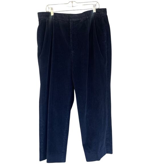 Vintage Corbin Off the Cuff Mens 38x28 Blue Corduroy Pants Cotton 90s Trouser - Picture 1 of 10